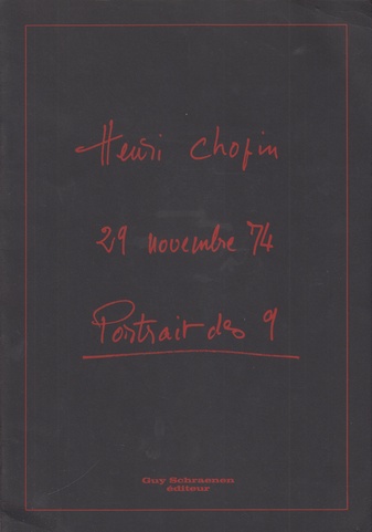 Henri Chopin / 29 novembre 74 / Portrait des 9