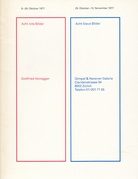 Gottfried Honegger. Acht rote Bilder/ Acht blaue Bilder