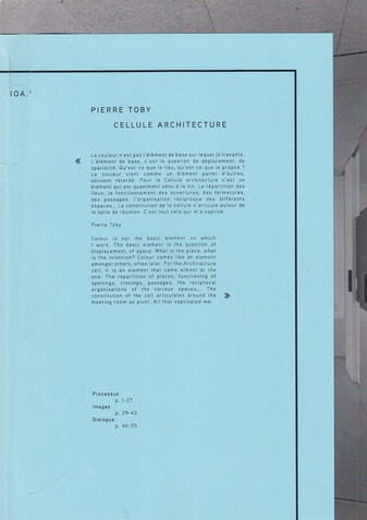 Pierre Toby. Cellule Architecture