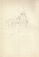 ORIGINALZEICHNUNG von Per Kirkeby in  'OEUVREKATALOG 1958 - 77 over raderinger, linoleumssnit, traesnit ved John Hunov'