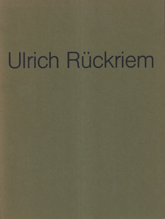 Ulrich Rückriem. Skulpturen [17. Mai bis 19. August 1984 im Städel-Garten, Städt. Galerie im Städel]