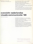 overzicht nederlandse visuele communicatie '68. stedelijk Museum Amsterdam, 26 september t/m 26 oktober 1969
