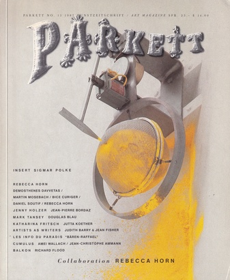 Parkett No. 13/ 1987. Collaboration: REBECCA HORN/ Insert: SIGMAR POLKE