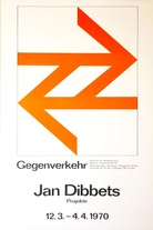 Jan Dibbets. Gegenverkehr - Zentrum für aktuelle Kunst Aachen, 12.3. – 4.4.1970. [Ausstellungsplakat/ exhibition poster]