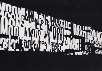 KRIWET. APOLLO AMERIKA HÖRTEXT VI, 1969, RADIO-TEXT VI, 1969. HÖRTEXT-AUFFÜHRUNG. RADIO-TEXT-PERFORMANCE. MODERNA MUSEET STOCKHOLM 1970 [Einladungskarte/ invitation card]