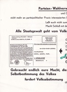 Organisation Für Direkte Demokratie: Parteien-Wahlverweigerung. Direkte Demokratie Durch Volksabstimmung [Joseph Beuys/ Jonas Hafner/ Johannes Stüttgen]
