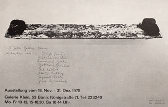 5 Jahre Galerie Klein, Arbeiten von: Joseph Beuys, Michael von Biel, Raimund Girke, Gotthard Graubner, Sol LeWitt, Klaus Mettig, Sigmar Polke, Fred Sandback