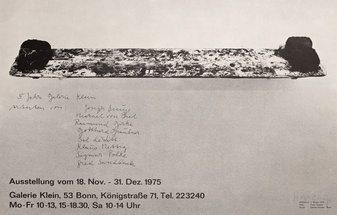 5 Jahre Galerie Klein, Arbeiten von: Joseph Beuys, Michael von Biel, Raimund Görke, Gotthard Graubner, Sol LeWitt, Klaus Mettig, Sigmar Polke, Fred Sandblock
