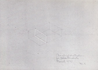 FRED SANDBACK. Zeichnungen 1965 - 1987. [invitation card/ Einladungskarte]. März 1988, Galerie Fred Jahn München 