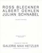 Ross Bleckner/ Albert Oehlen/ Julian Schnabel. 3 Bilder/ 3 Paintings