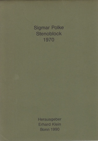 Sigmar Polke. Stenoblock 1970