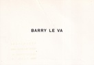 BARRY LE VA. MICHELE LACHOWSKY BRUXELLES, 29 AVRIL [1980]. Invitation card/ Einladungskarte